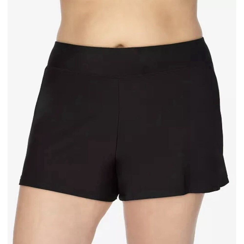 Swim Solutions Plus Size Swim Shorts Size 16w Black $64 NWT
